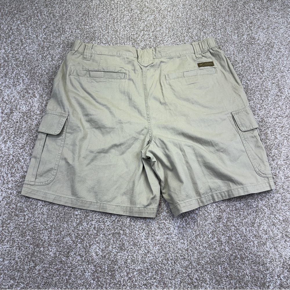 NEW Columbia Elkhorn II Khaki Utility Cargo Shorts Mens size 38 Beige Flat Front - Picture 5 of 15